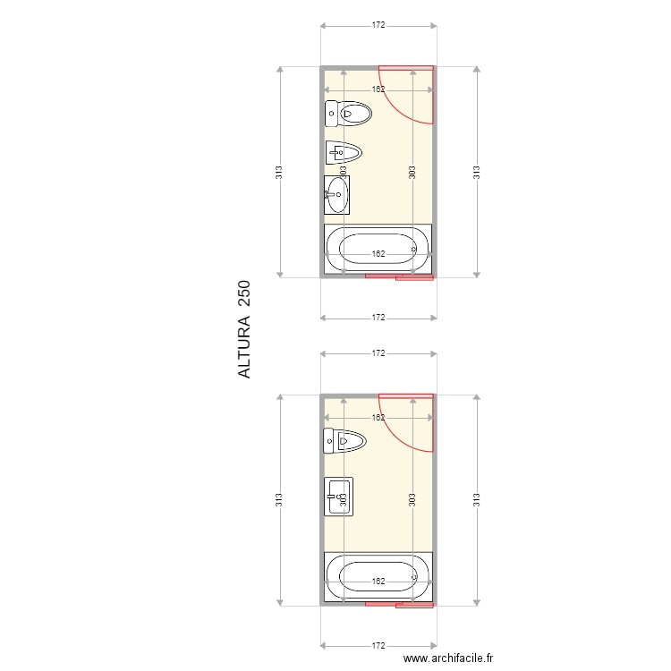 PILAR. Plan de 2 pièces et 10 m2