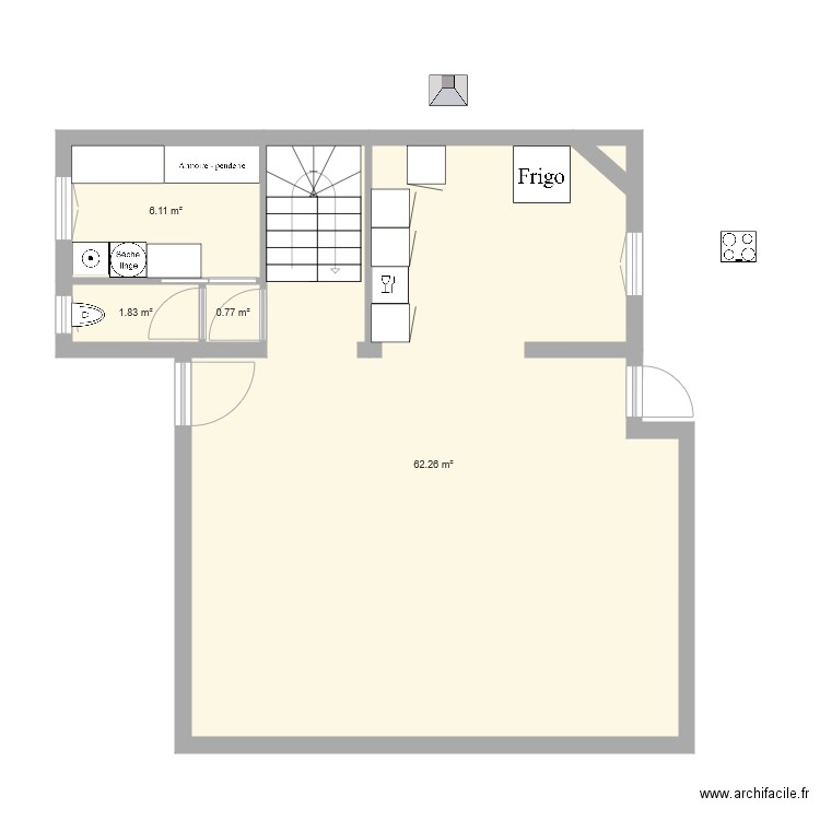 Maison Chesnay RdC. Plan de 0 pièce et 0 m2