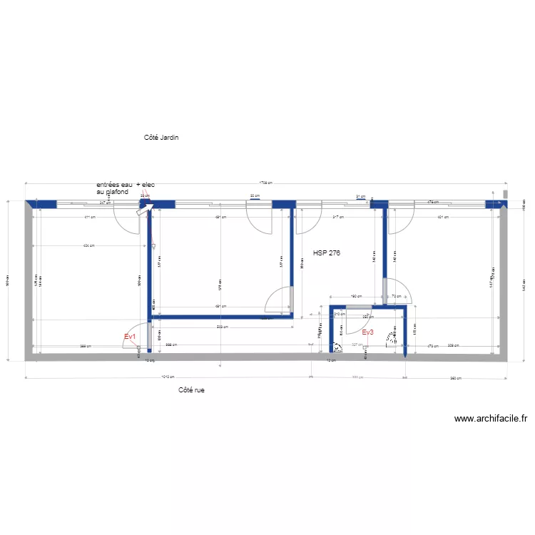 sous sol  cloisons et portes  V2. Plan de 