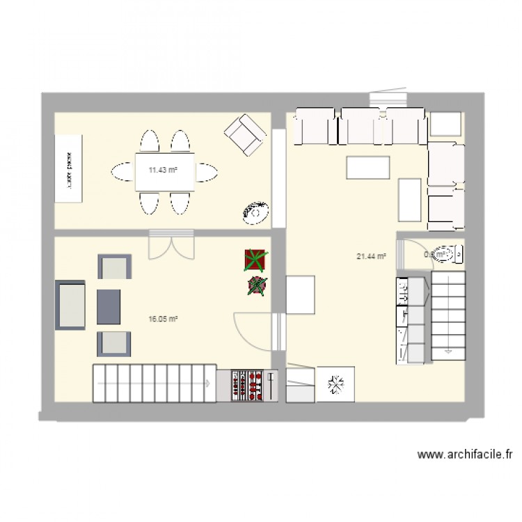 1ermicanosaménagéDIMENSIONSavec pièces et wcdv. Plan de 0 pièce et 0 m2