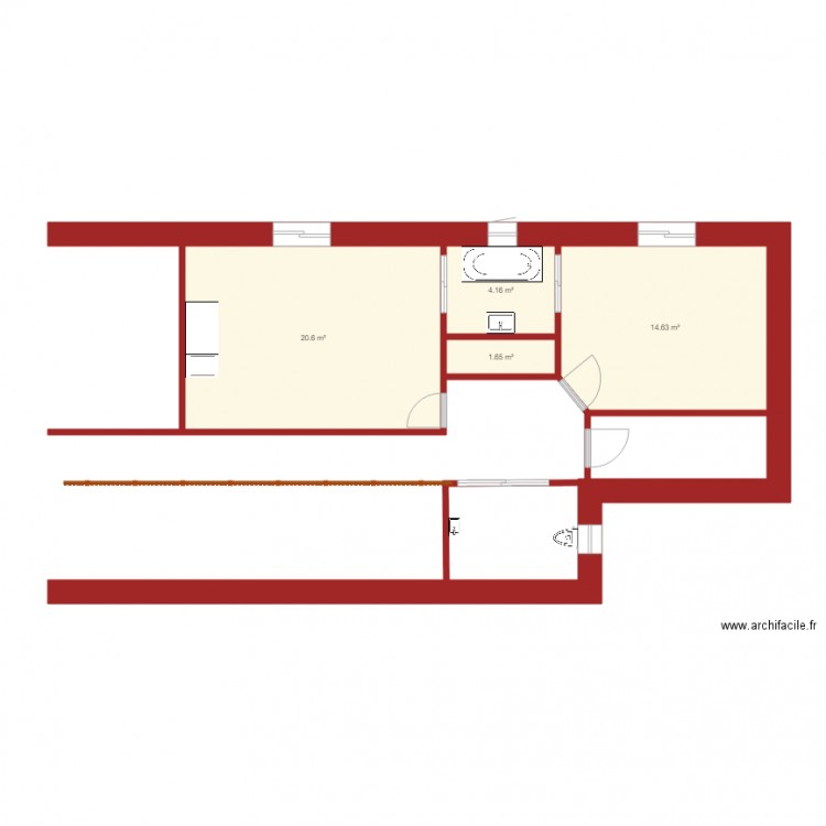 test marie2. Plan de 4 pièces et 41 m2