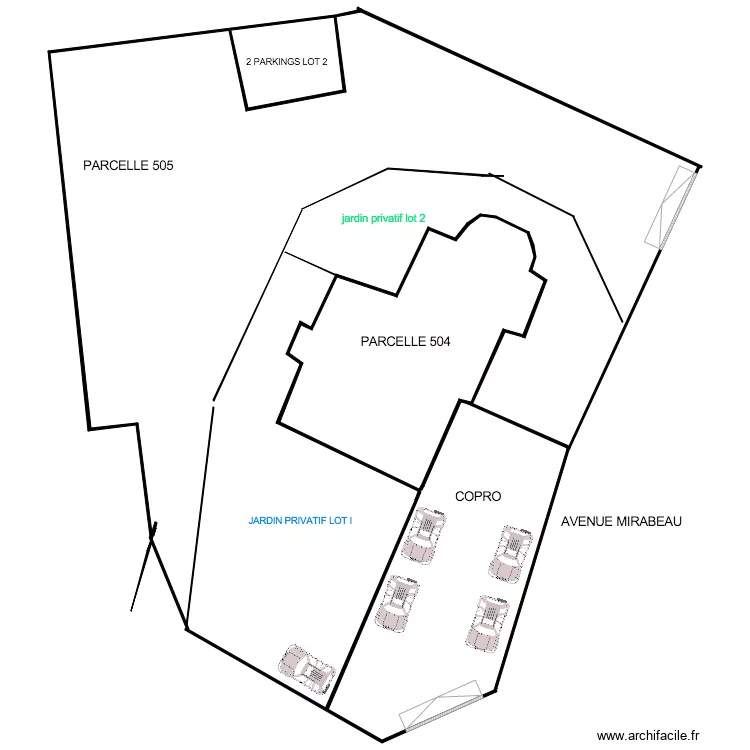 TERRAIN MIRABEAU. Plan de 