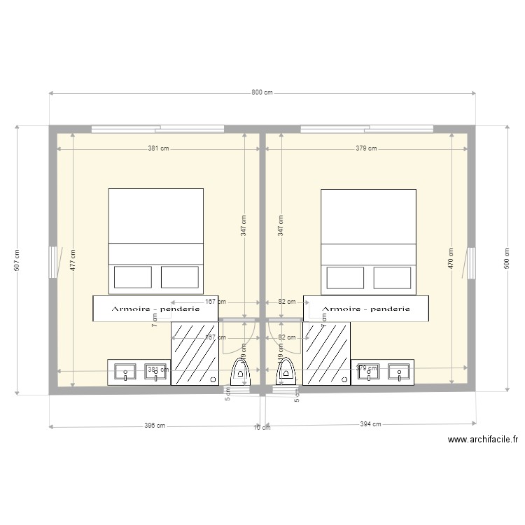 chambre corse. Plan de 0 pièce et 0 m2