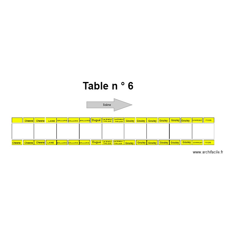 Table 6. Plan de 0 pièce et 0 m2