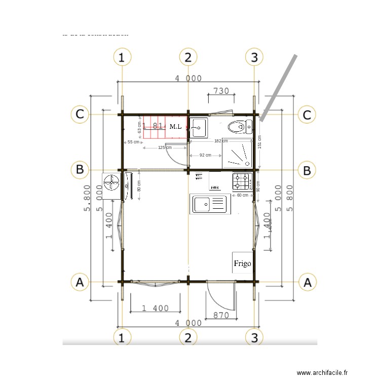 chalet 2. Plan de 0 pièce et 0 m2