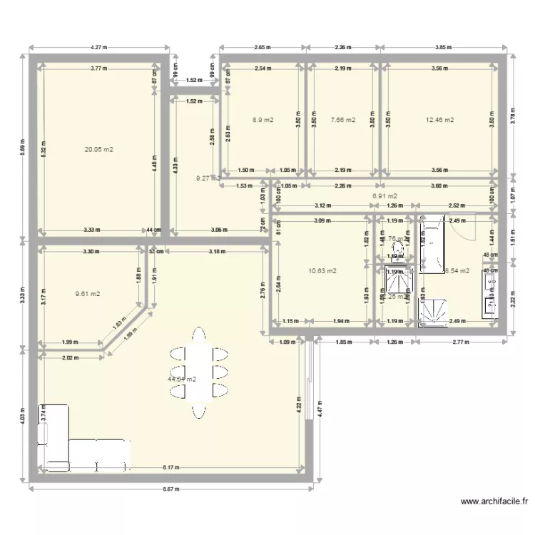 Maison JC Grane. Plan de 