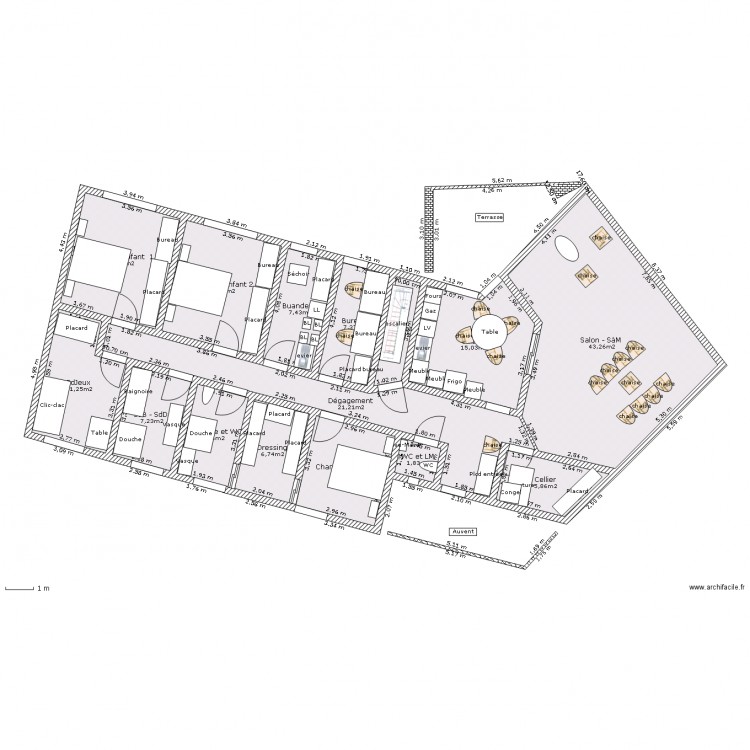 PP 4 chambres. Plan de 0 pièce et 0 m2