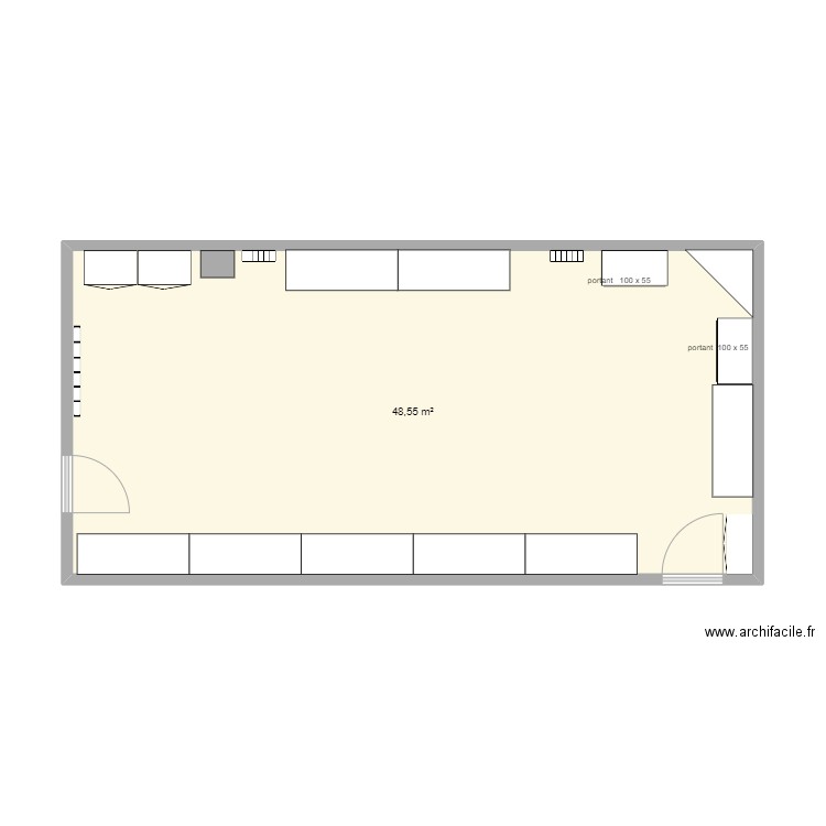 Saint Vincent de Paul (rayonnages 166). Plan de 1 pièce et 49 m2