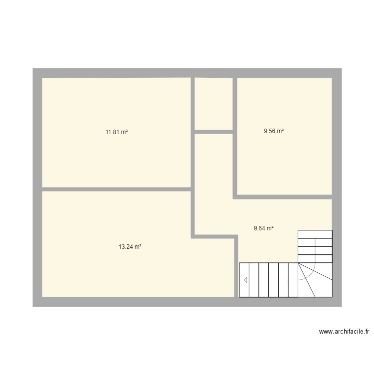 étage projet 1. Plan de 0 pièce et 0 m2