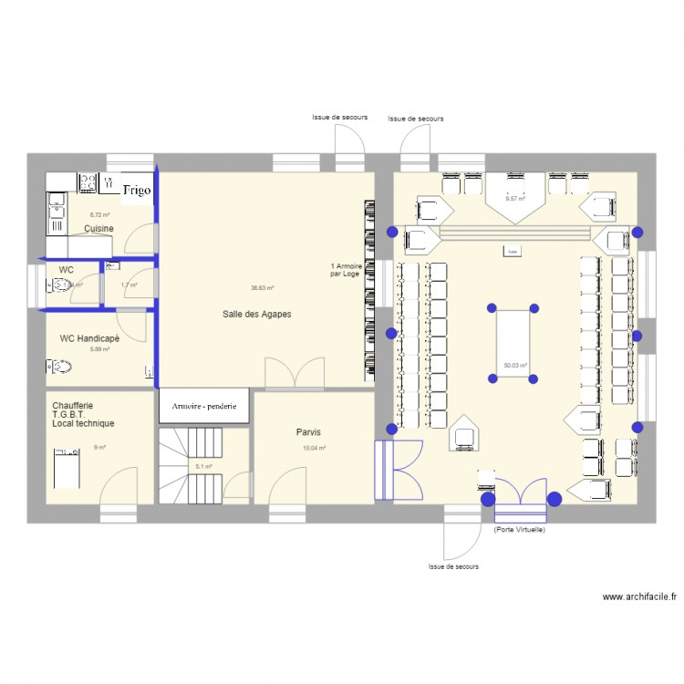 Nouveau Temple Hotel Pasquier V2. Plan de 0 pièce et 0 m2