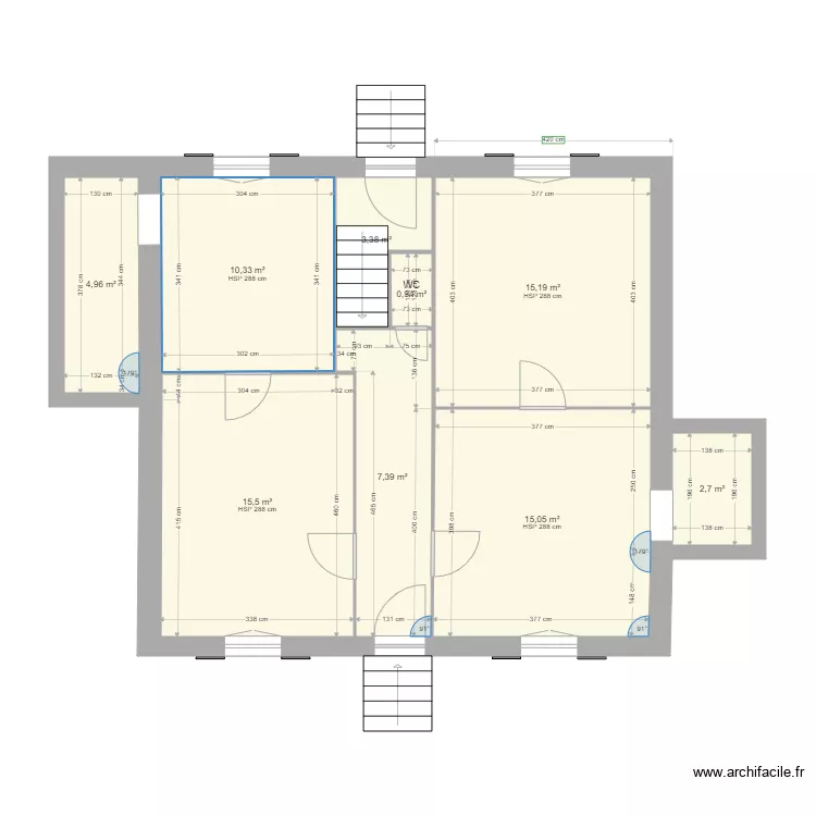 villa Melissa. Plan de 