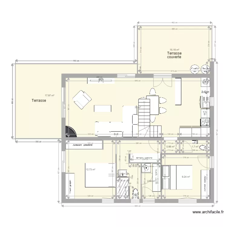 Maison perso 12 avec CH Alando. Plan de 