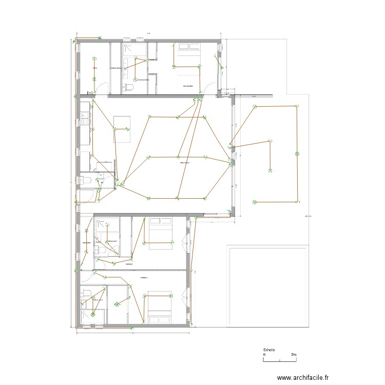 plan électrique éclairages. Plan de 0 pièce et 0 m2