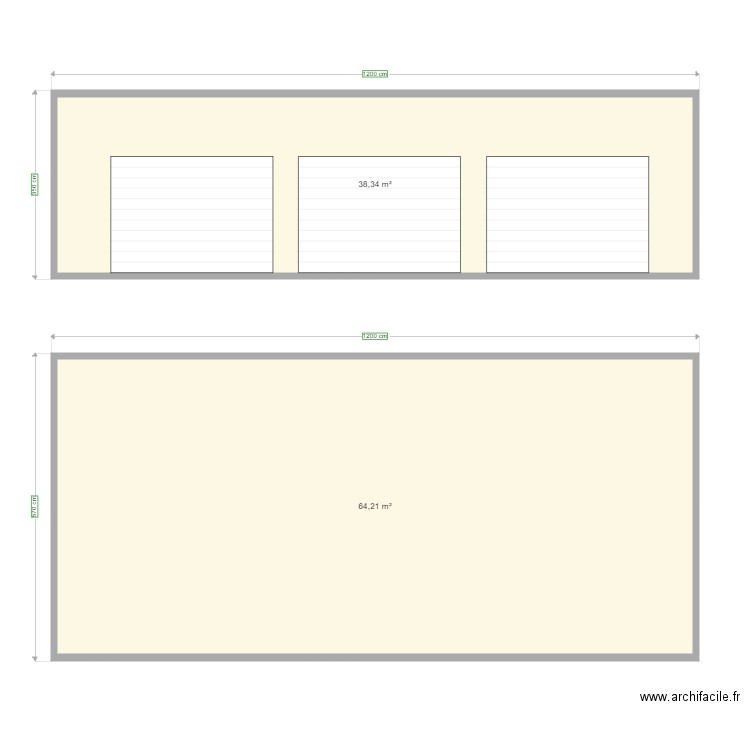 lehman brez. Plan de 2 pièces et 103 m2