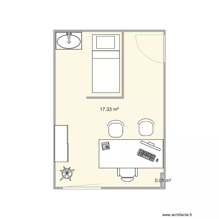 Bureau Clinique. Plan de 