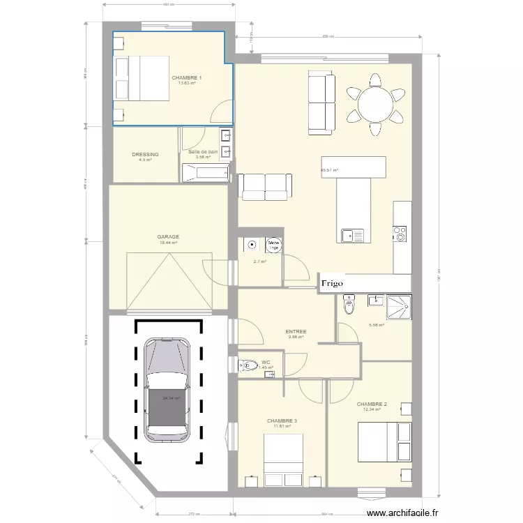 projet v3 interieur sans patio. Plan de 