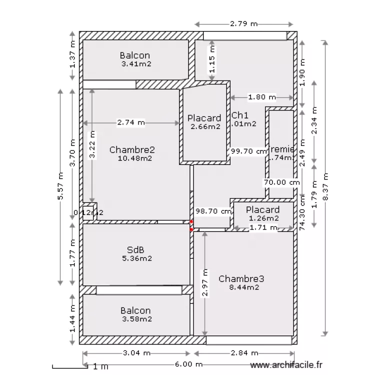 Etage Charlie2. Plan de 