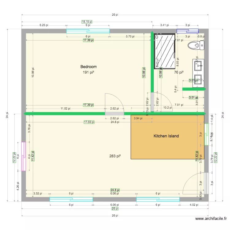 Petite Maison Pender 2426. Plan de 