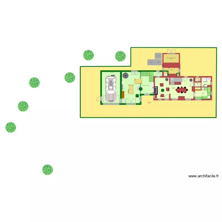 PLAN  SALON GARAGE RDC ET GRENIER ETAGE 1. Plan de 
