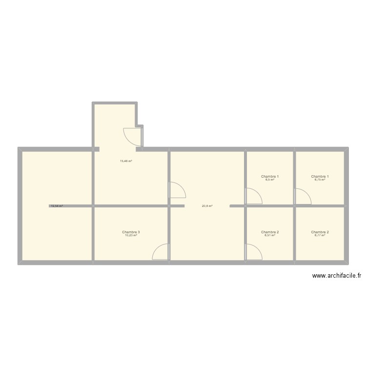 Surgères murs porteurs. Plan de 0 pièce et 0 m2
