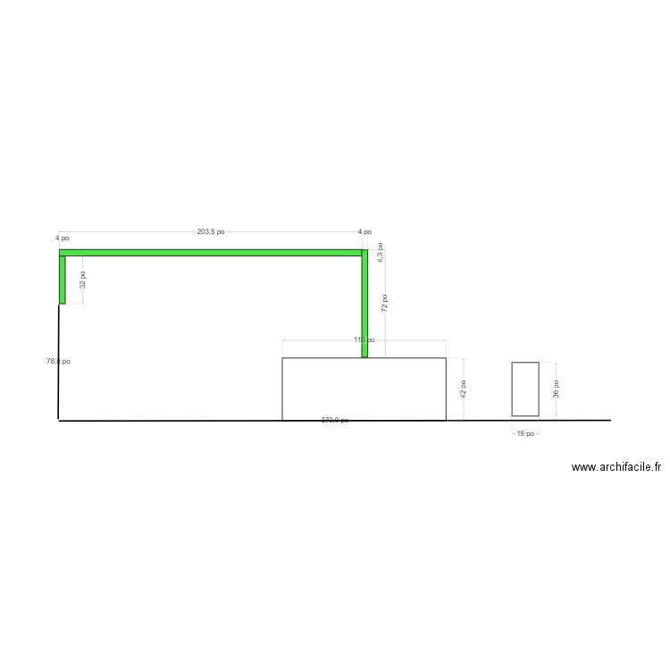 jardin. Plan de 0 pièce et 0 m2