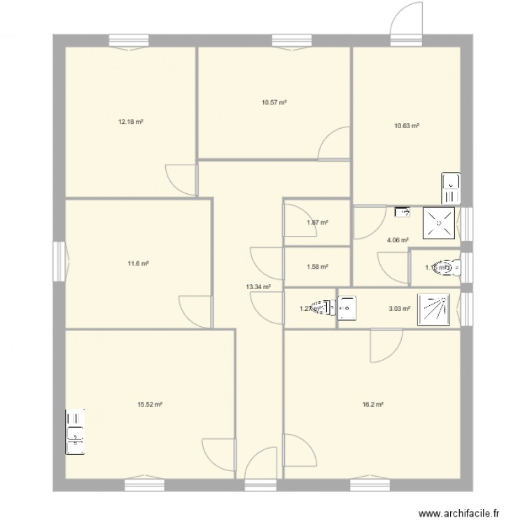 FAURE Jean Montbrison. Plan de 0 pièce et 0 m2