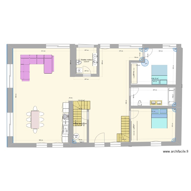 Maison Ecuelles Version 25082023. Plan de 4 pièces et 154 m2