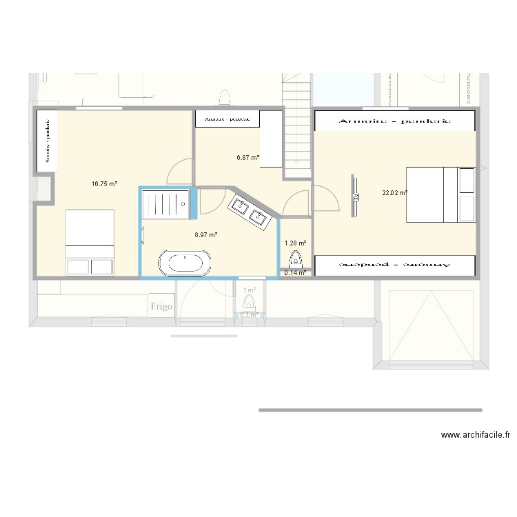 maison modif final test. Plan de 0 pièce et 0 m2