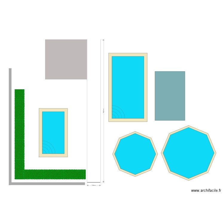 piscine. Plan de 0 pièce et 0 m2