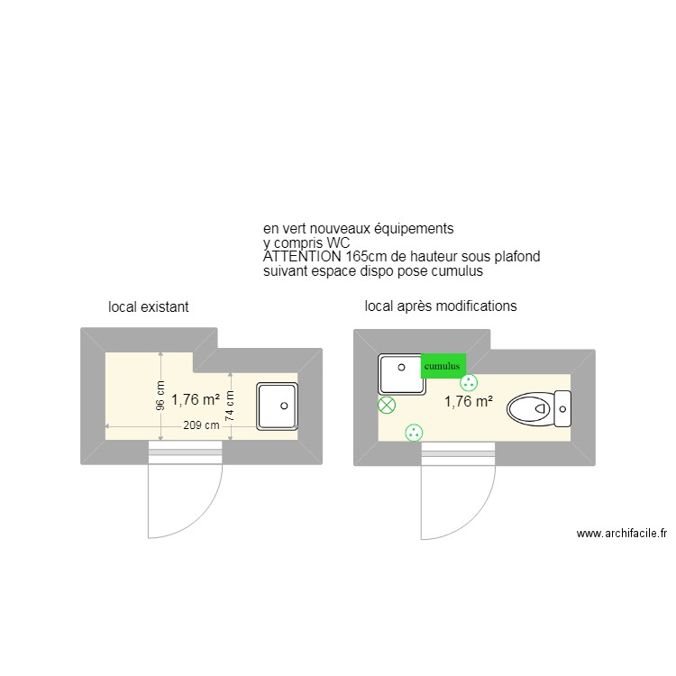 plan projet du timbalier. Plan de 0 pièce et 0 m2