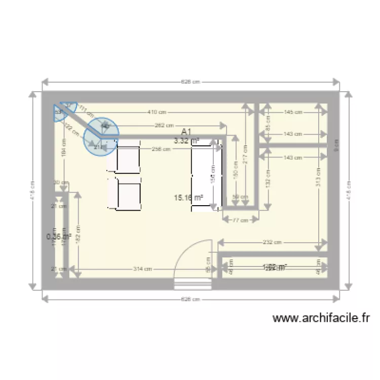 terrasse. Plan de 