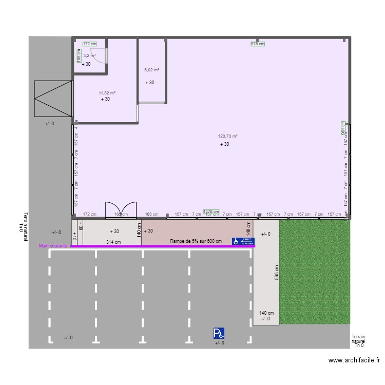 SCHMIDT AVANT TRAVAUX. Plan de 4 pièces et 141 m2