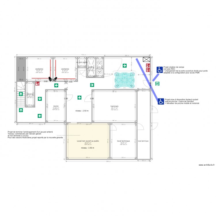 LE MANOIR sous sol final. Plan de 0 pièce et 0 m2