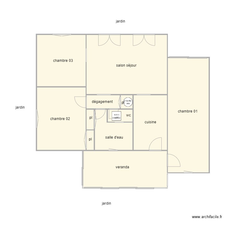 labbe am. Plan de 12 pièces et 91 m2