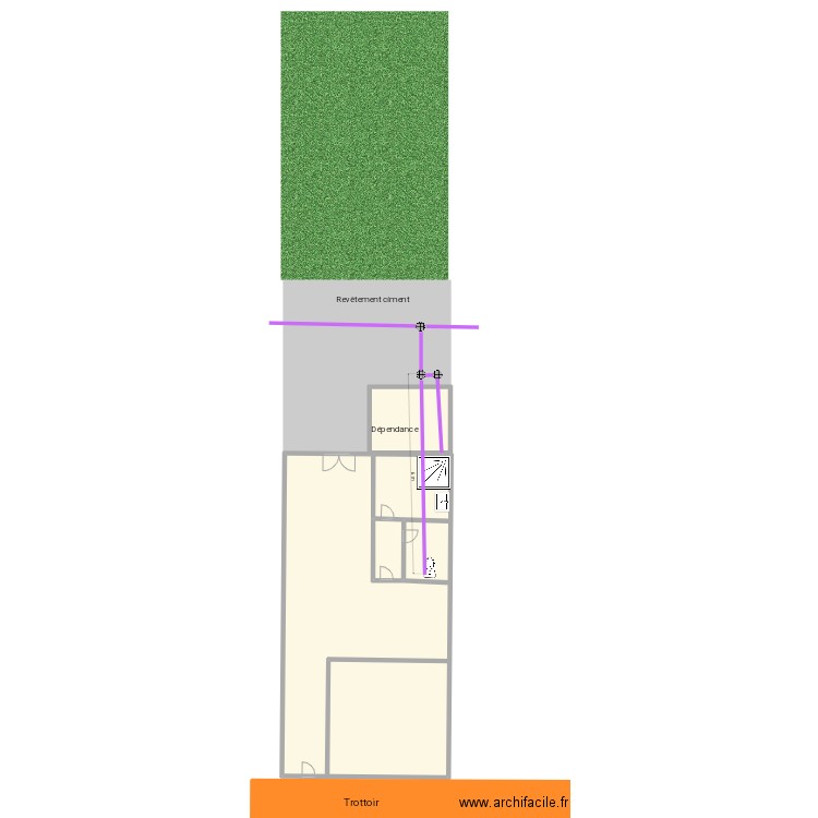 N25. Plan de 3 pièces et 495 m2