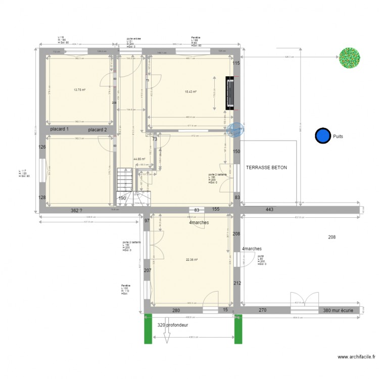 releves maison RDC 2. Plan de 0 pièce et 0 m2