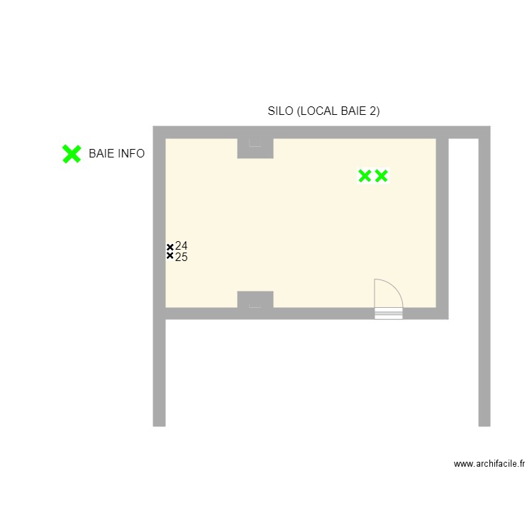 baie 2 malteurop vitry. Plan de 3 pièces et 20 m2