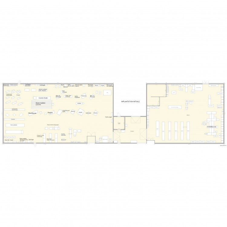 Implantation atelier A B C Initial 17. Plan de 0 pièce et 0 m2