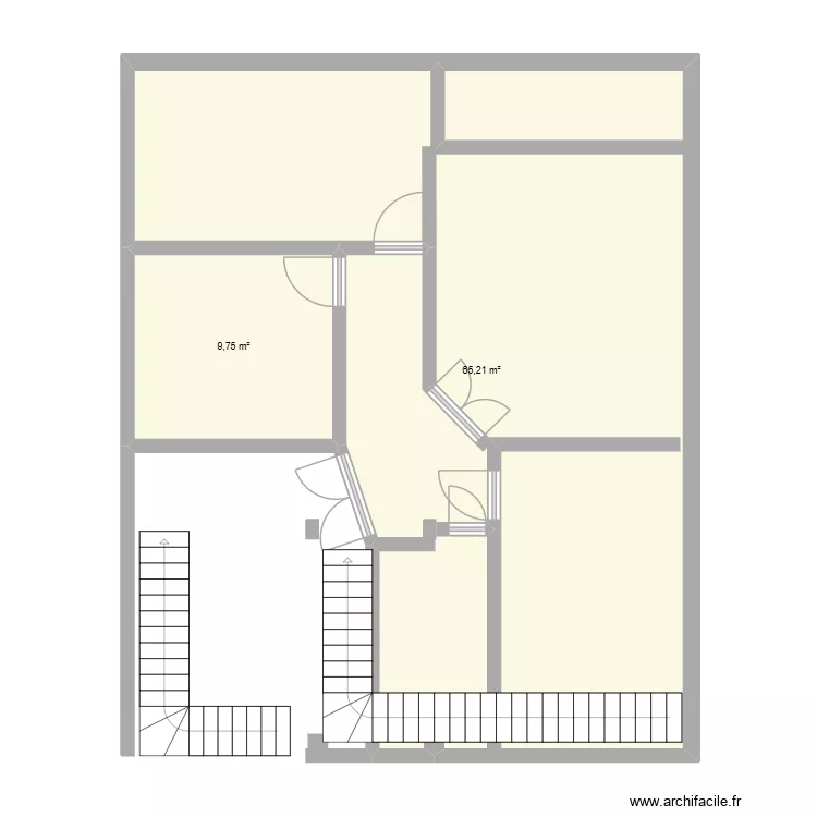 Plan yassine-Meriem. Plan de 2  et 75 m²