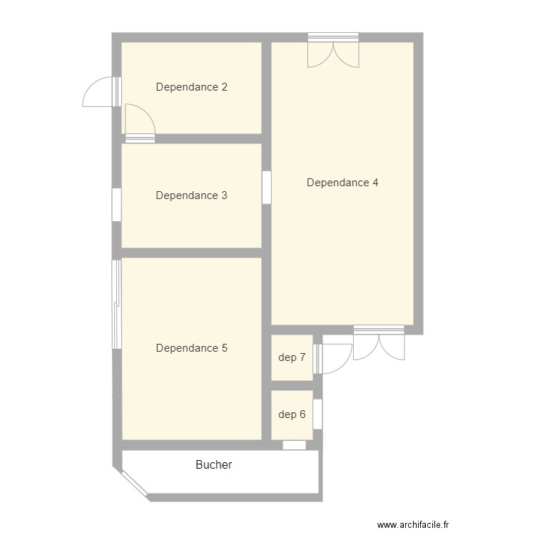 dependances 2 à 7. Plan de 0 pièce et 0 m2