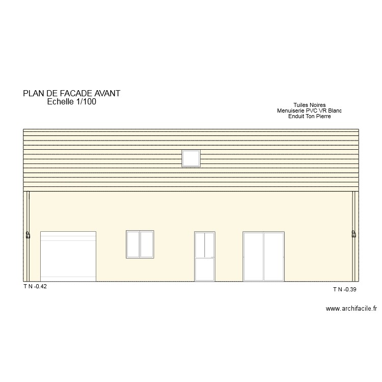 permis 2 holweck facade avant. Plan de 0 pièce et 0 m2