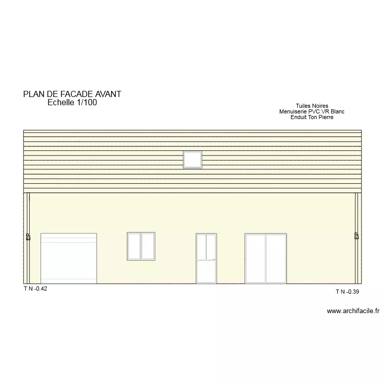 permis 2 holweck facade avant. Plan de 