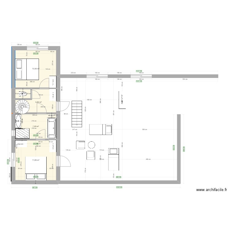 12-05-23 - maison. Plan de 5 pièces et 37 m2