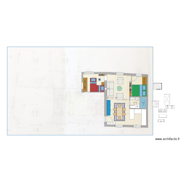 P7  tROUVILLE. Plan de 0 pièce et 0 m2