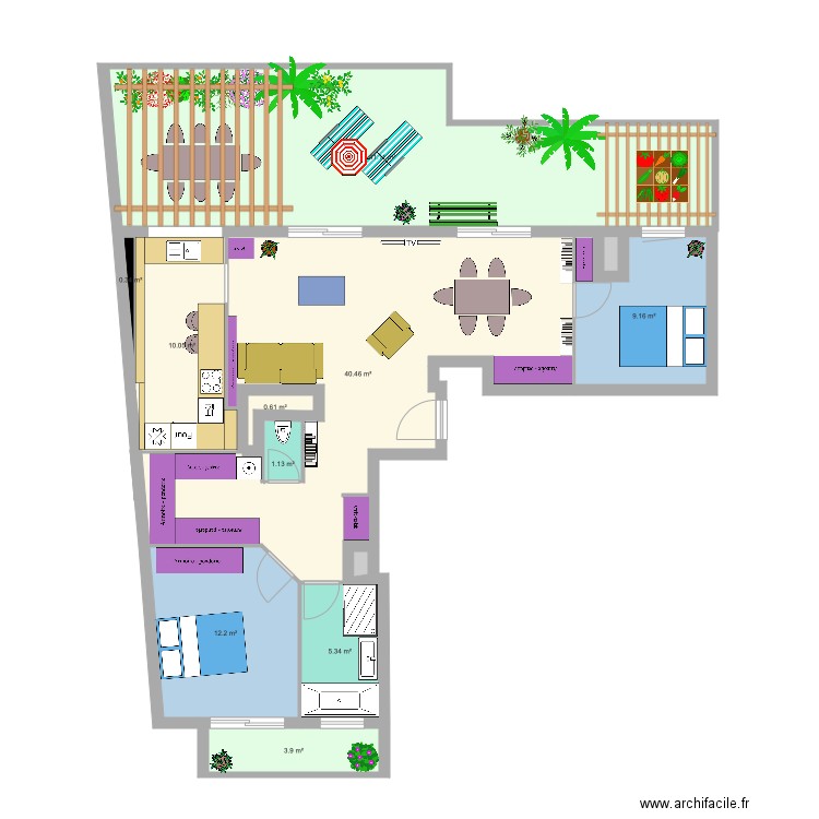 appart V3. Plan de 0 pièce et 0 m2