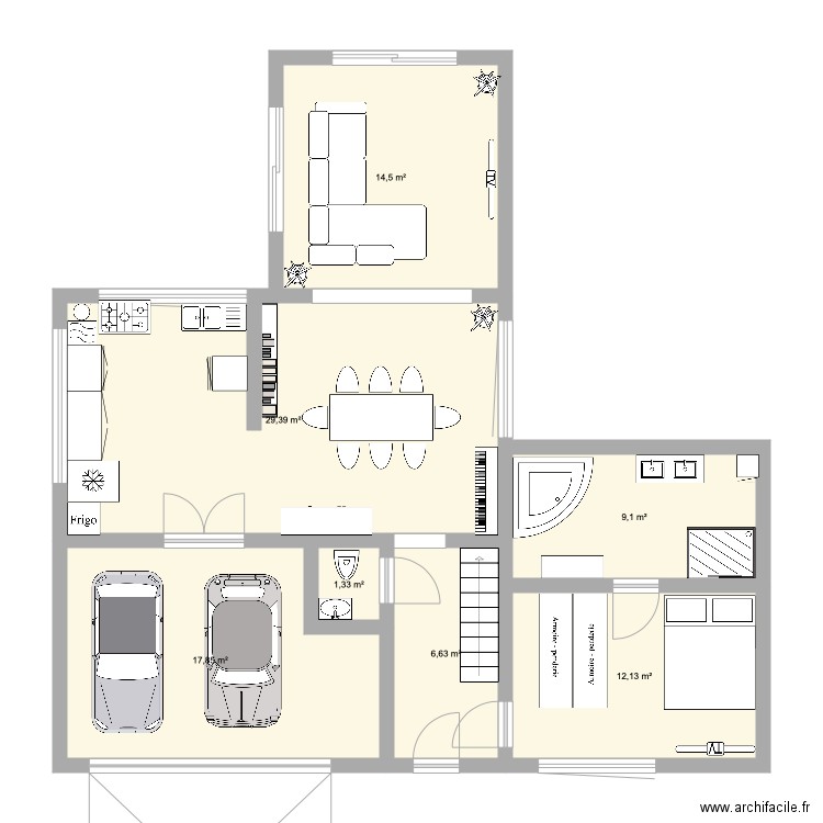 maison. Plan de 0 pièce et 0 m2