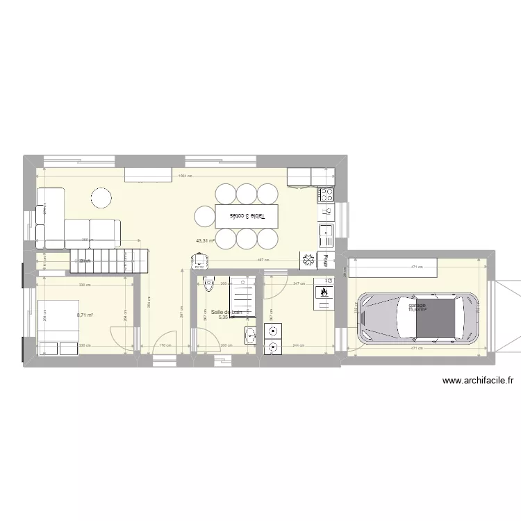 Maison 1. Plan de 