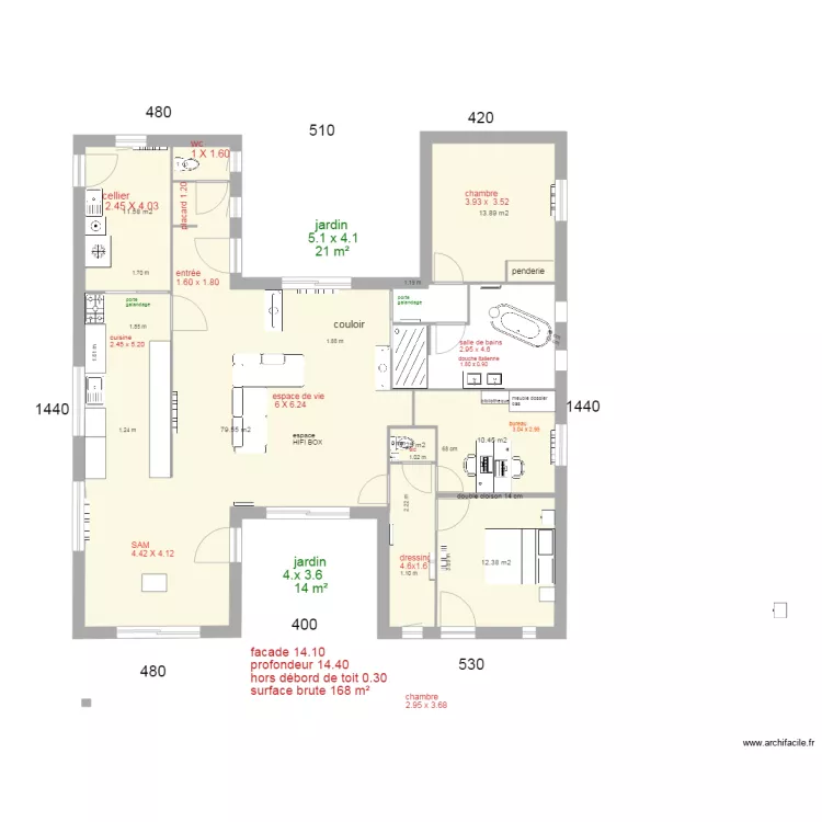 maison en carre. Plan de maison en carre. Plan de