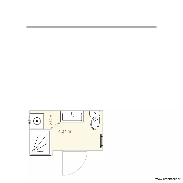 salle de bain. Plan de 