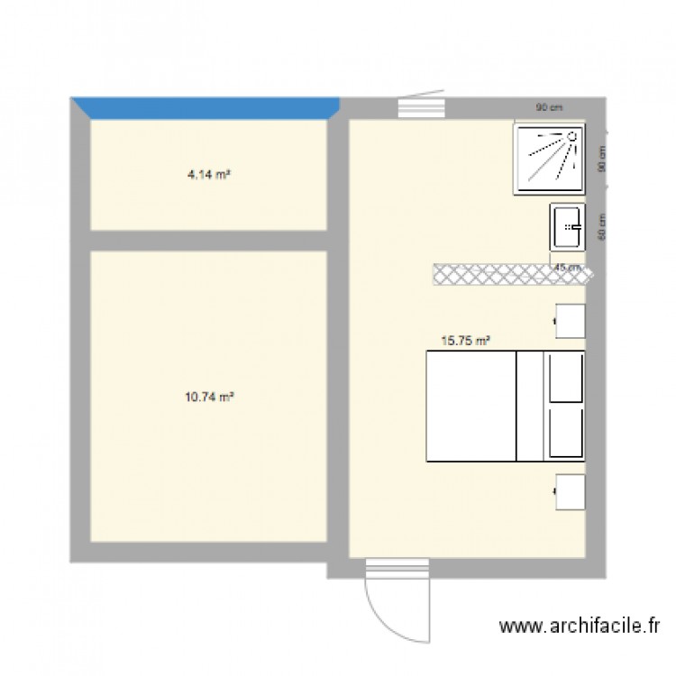 Chambre 1. Plan de 0 pièce et 0 m2